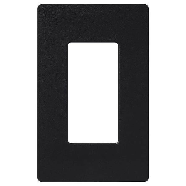 Claro screwless wallplate black