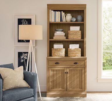 Pottery Barn Aubrey Storage Shelf with Cabinet 36 inch