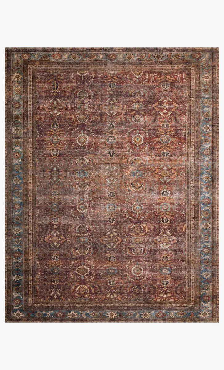 Loloi Layla brick blue vintage Persian runner
