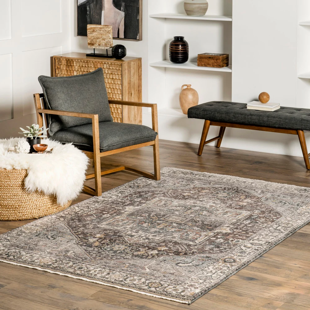 Rugs USA Forever Vintage neutral runner