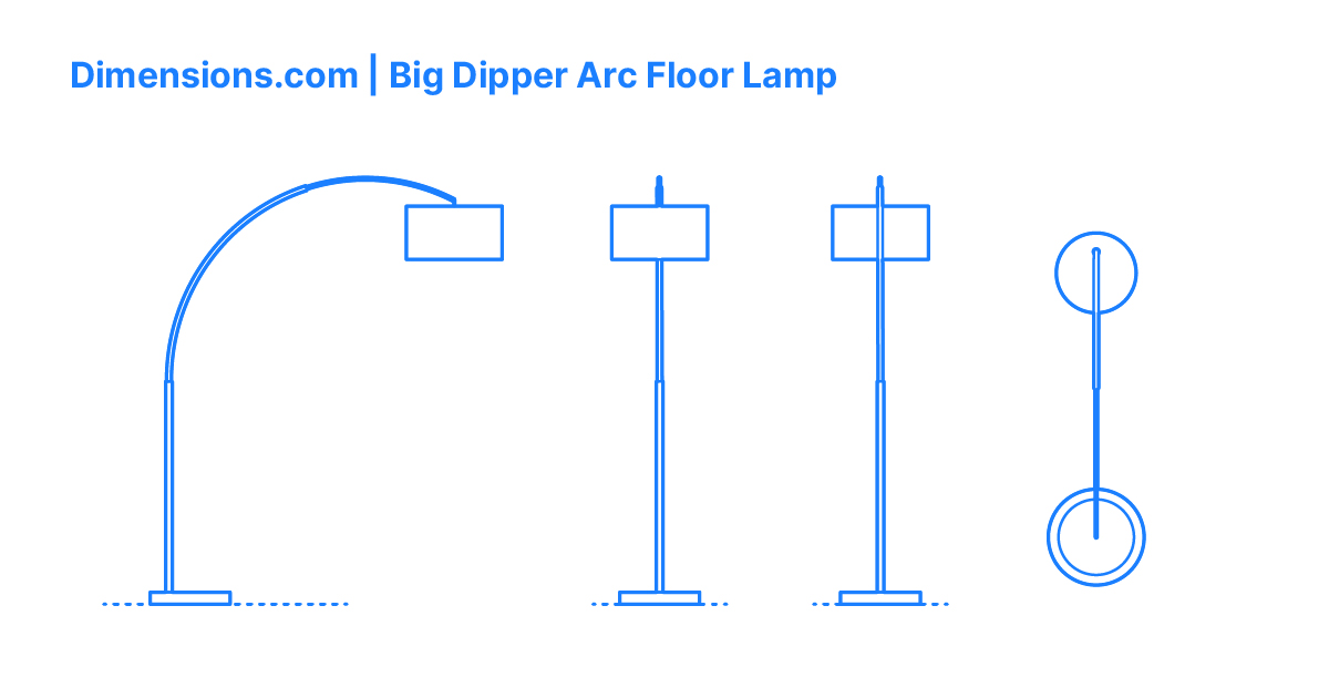 CB2 Big Dipper arc floor lamp