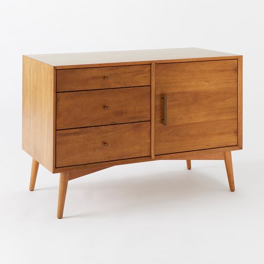 West Elm Mid-Century Media Console 40 inch acorn walnut