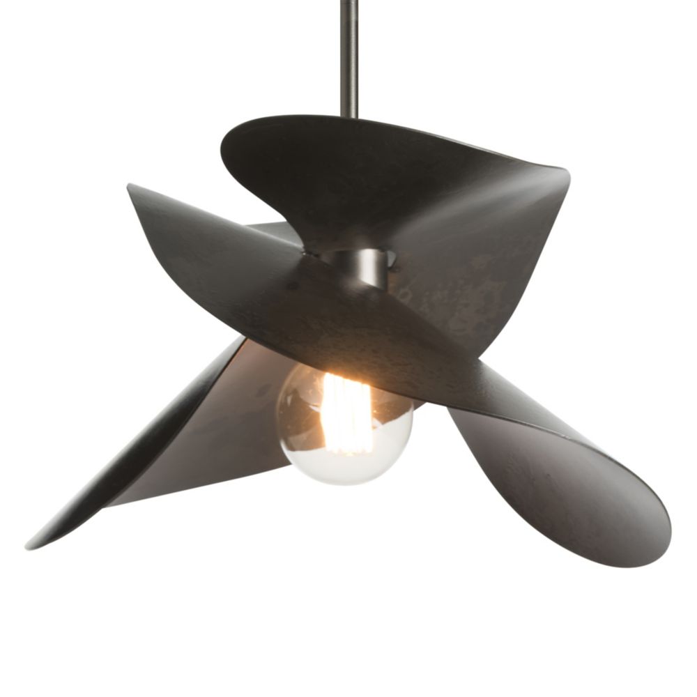 Hubbardton Forge Hibiscus Pendant sculptural metal petal form