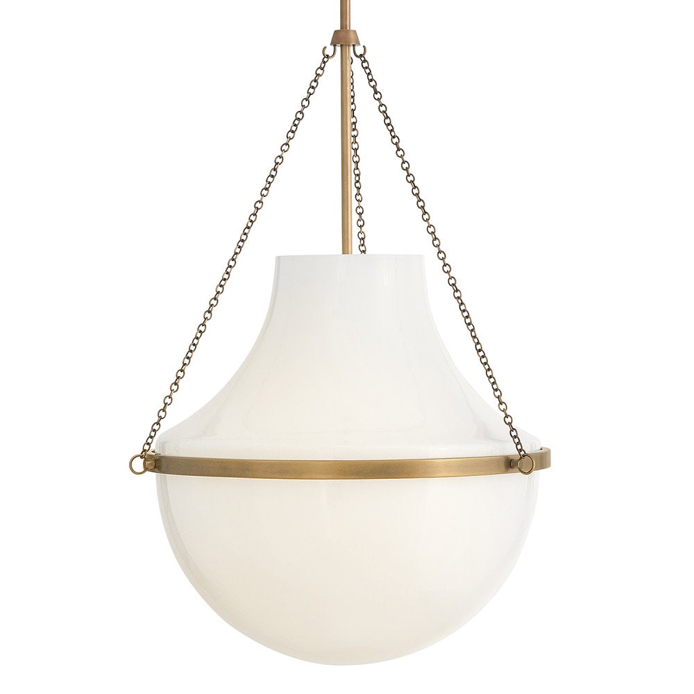 Hinkley Collins Large Pendant cased opal teardrop heritage brass