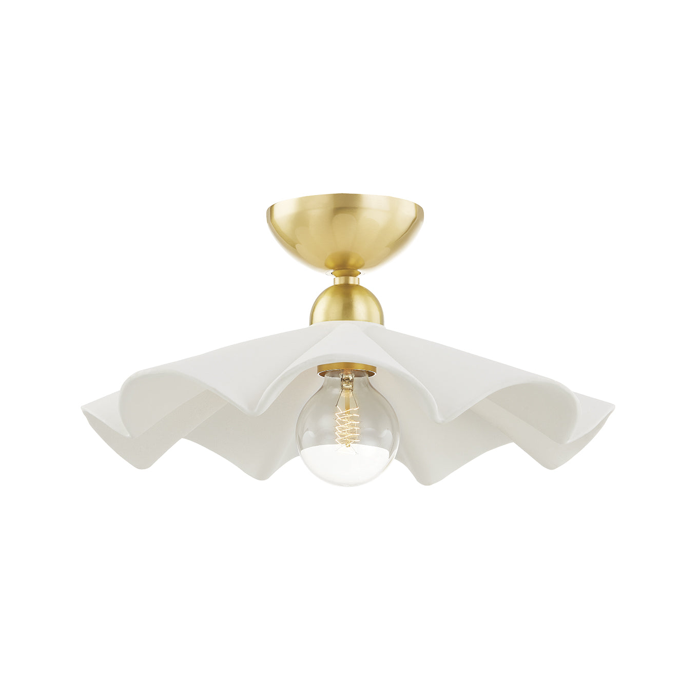 Mitzi Hudson Valley Maisie Pendant textured ceramic ruffle