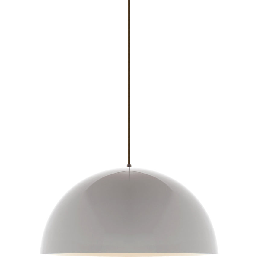 Visual Comfort Powell Street 24 inch modern dome pendant matte black