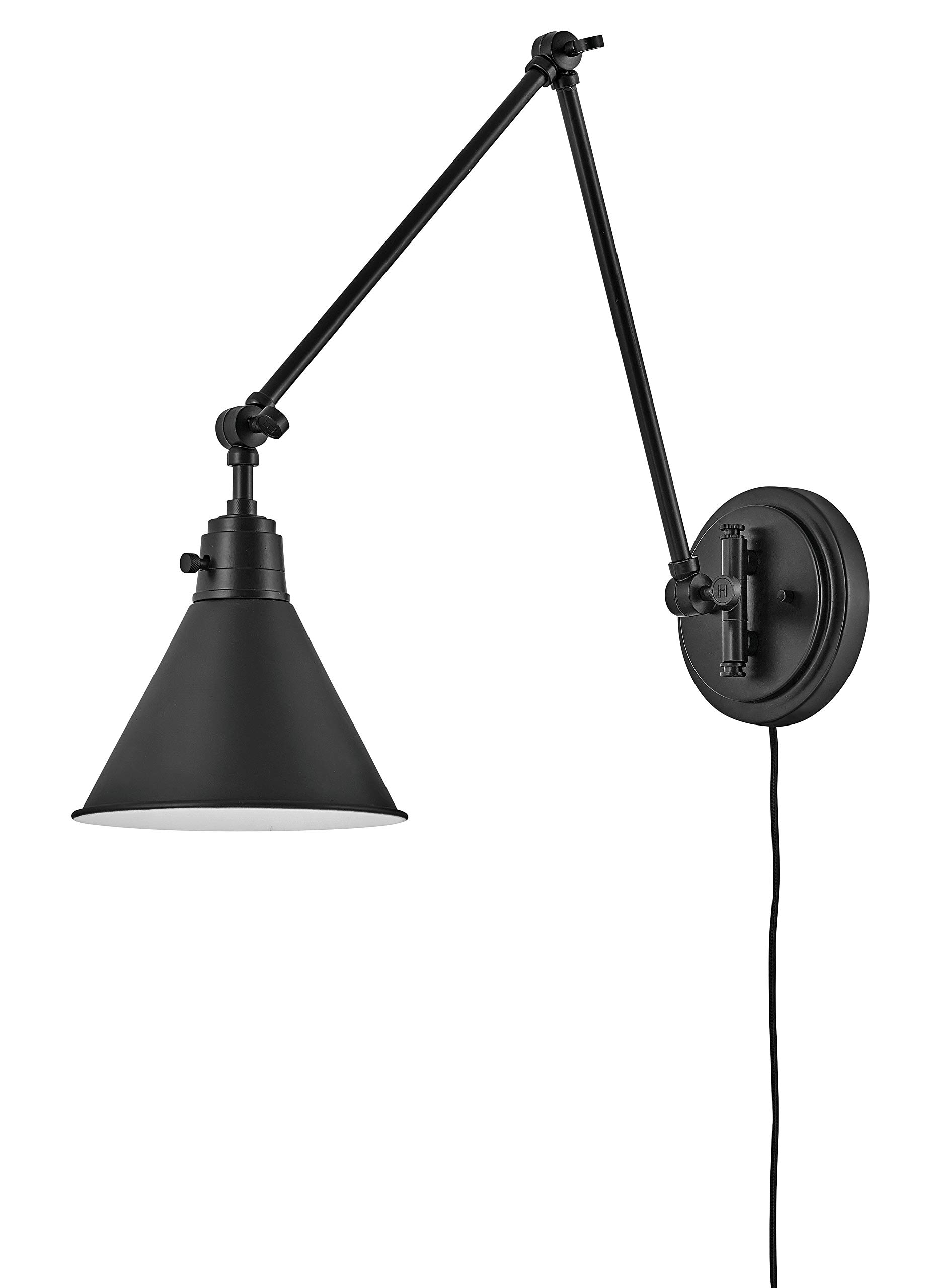 Hinkley Arti swing arm black sconce