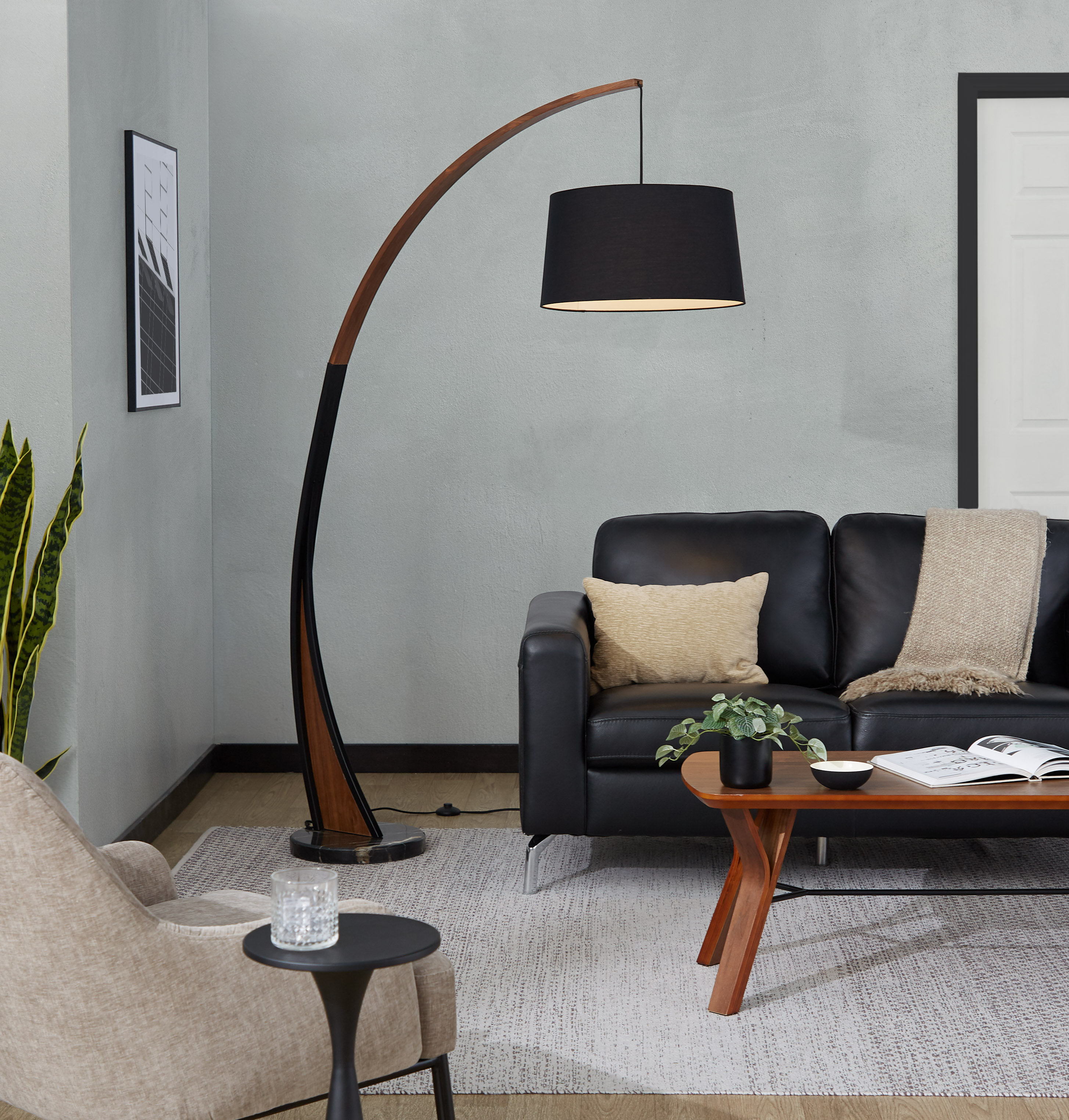 Orren Ellis Varville 77 Arched Floor Lamp