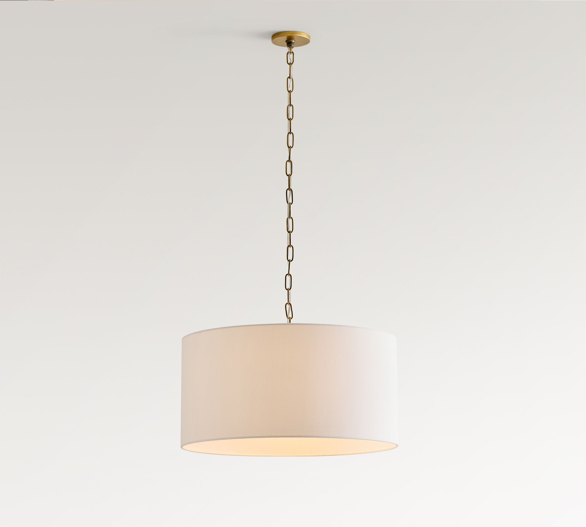 Pottery Barn Linen Drum 24 pendant