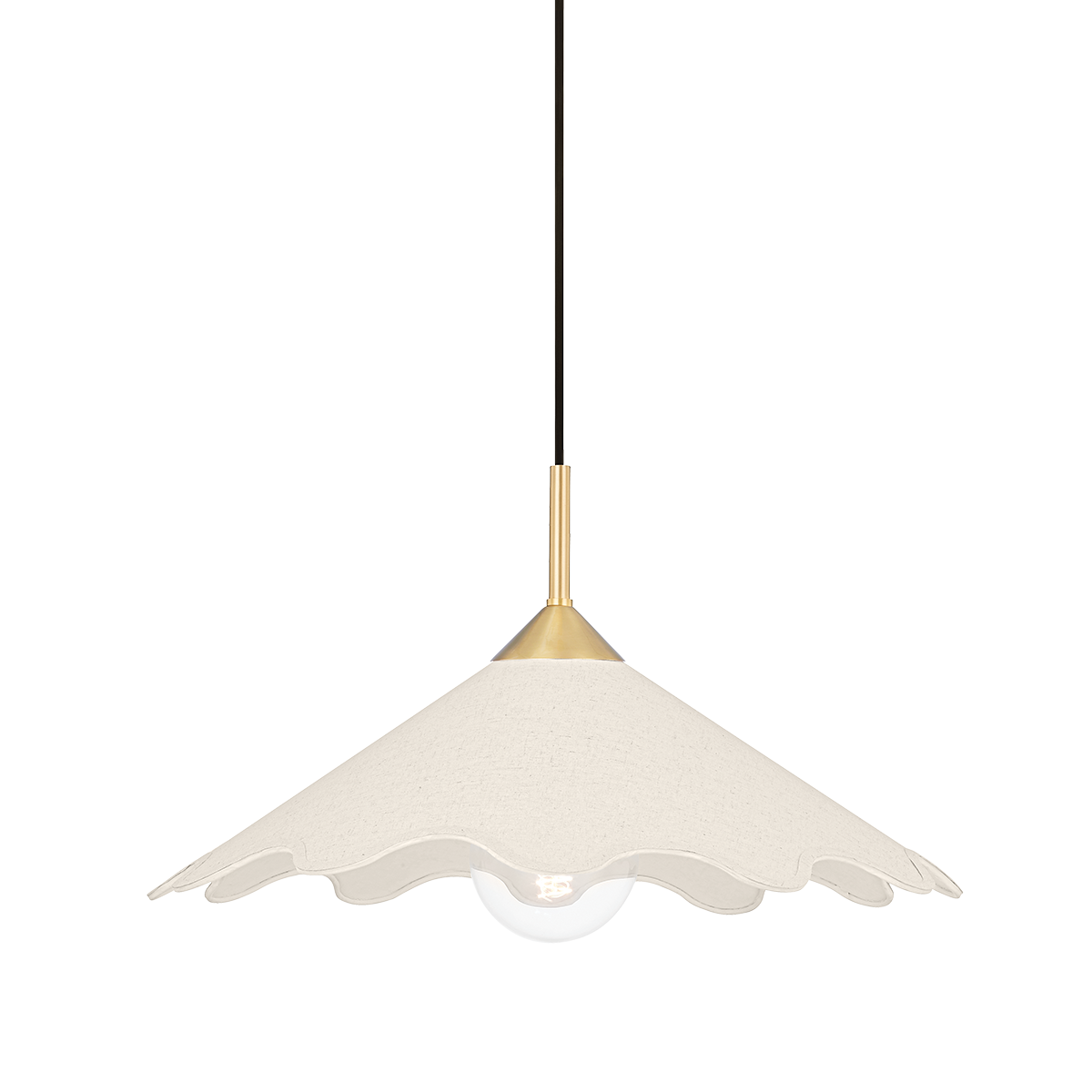 Mitzi Sodsai scalloped linen pendant