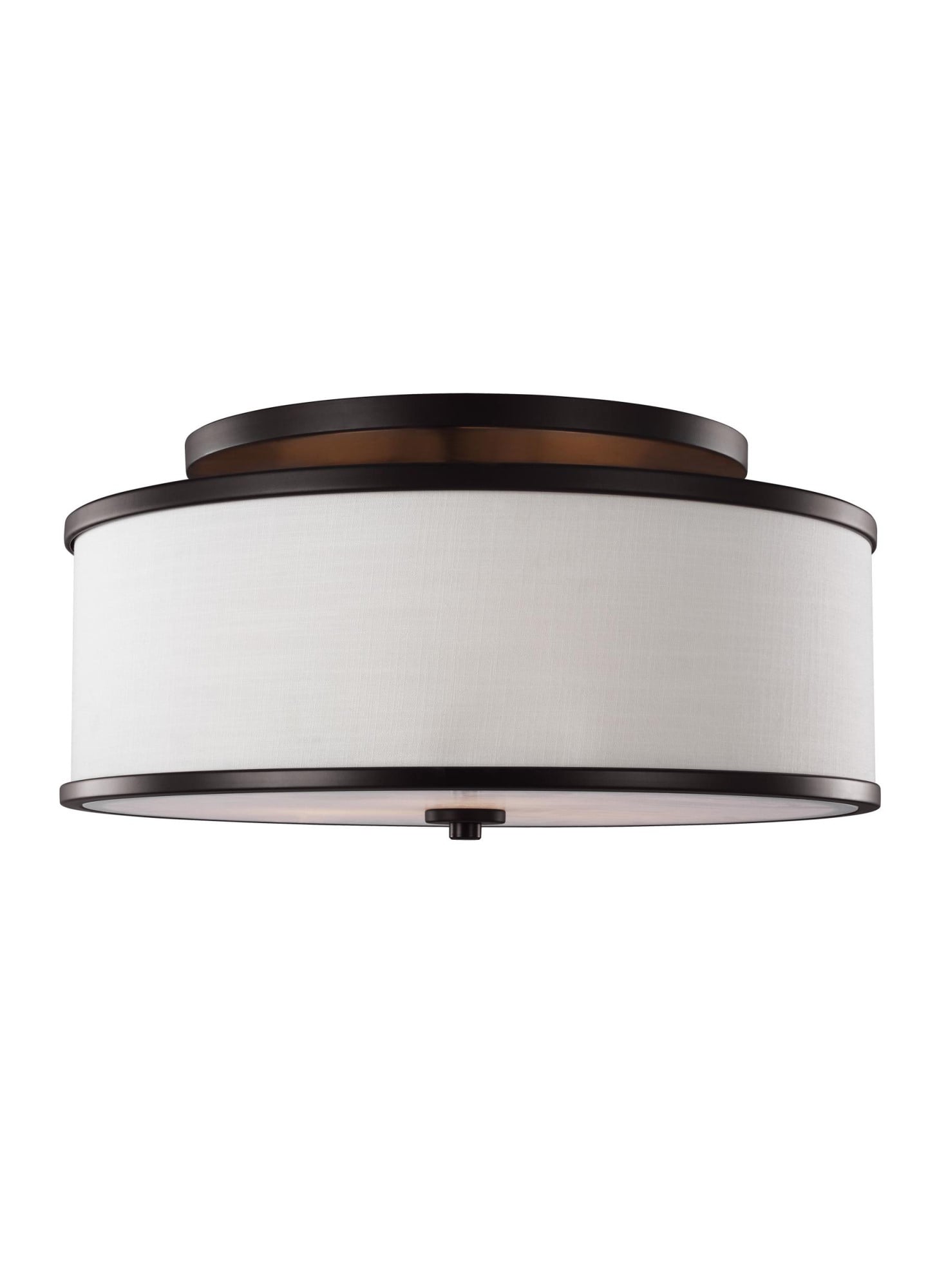 Visual Comfort Studio Lennon Semi-Flush Mount linen drum